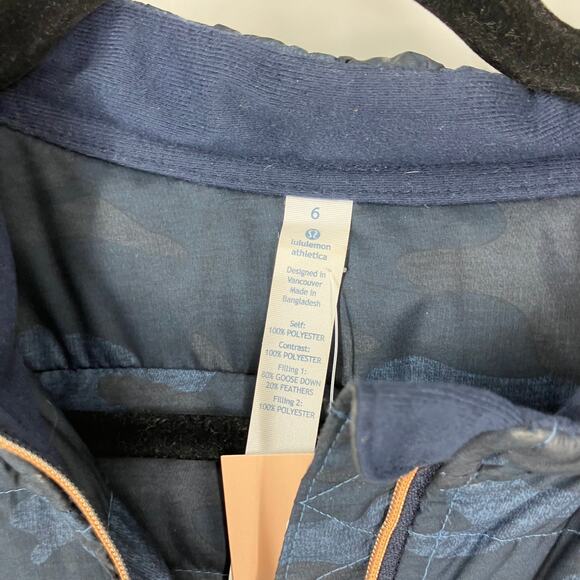 Lululemon Spring Fling Puffy Windbreaker Heathered Lotus Camo Oil Slick Blue - Picture 5 of 5